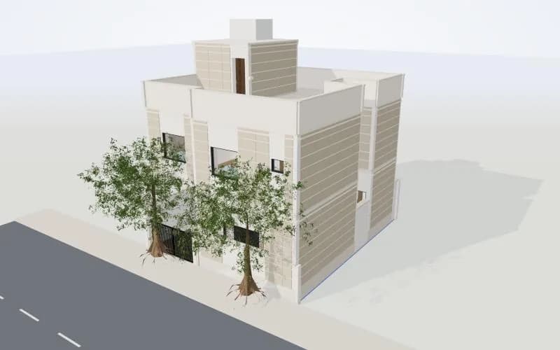 5 Marla house design in 3D: Compact family home · 3 bedrooms