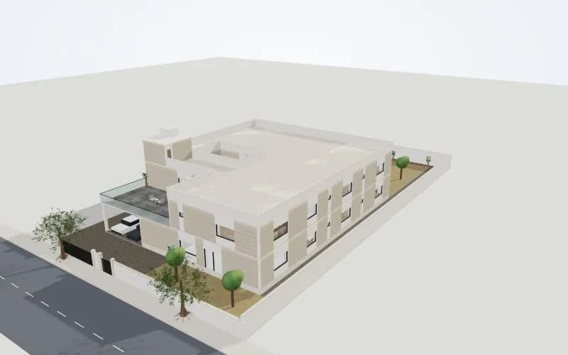 4 Kanal house design in 3D: Pool villa · 7 bedrooms