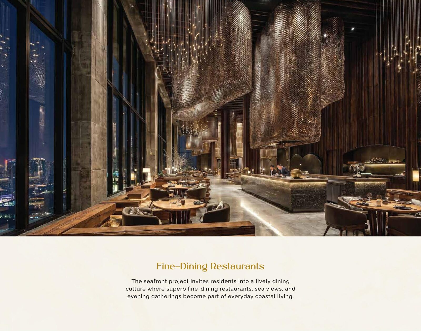 Fine-dining restaurant interior, The Arkadians