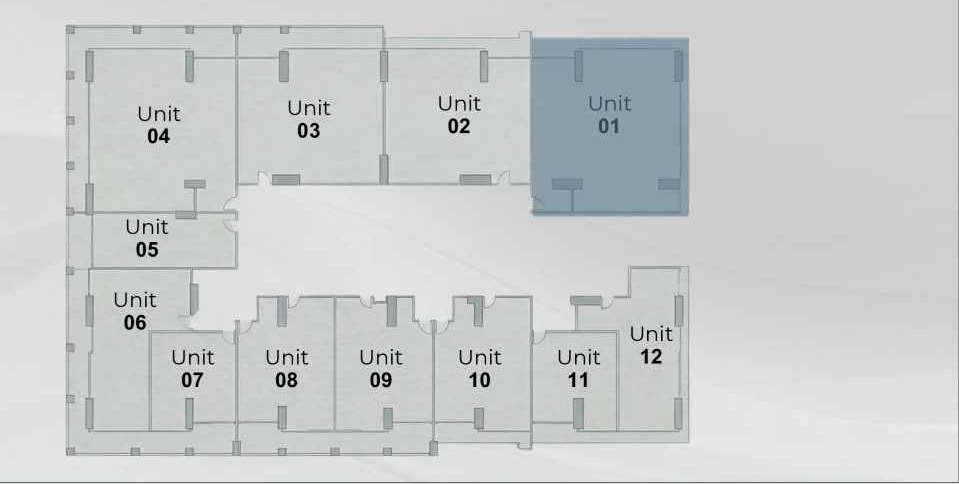 Beach Terraces by Metro — typical floor key plan