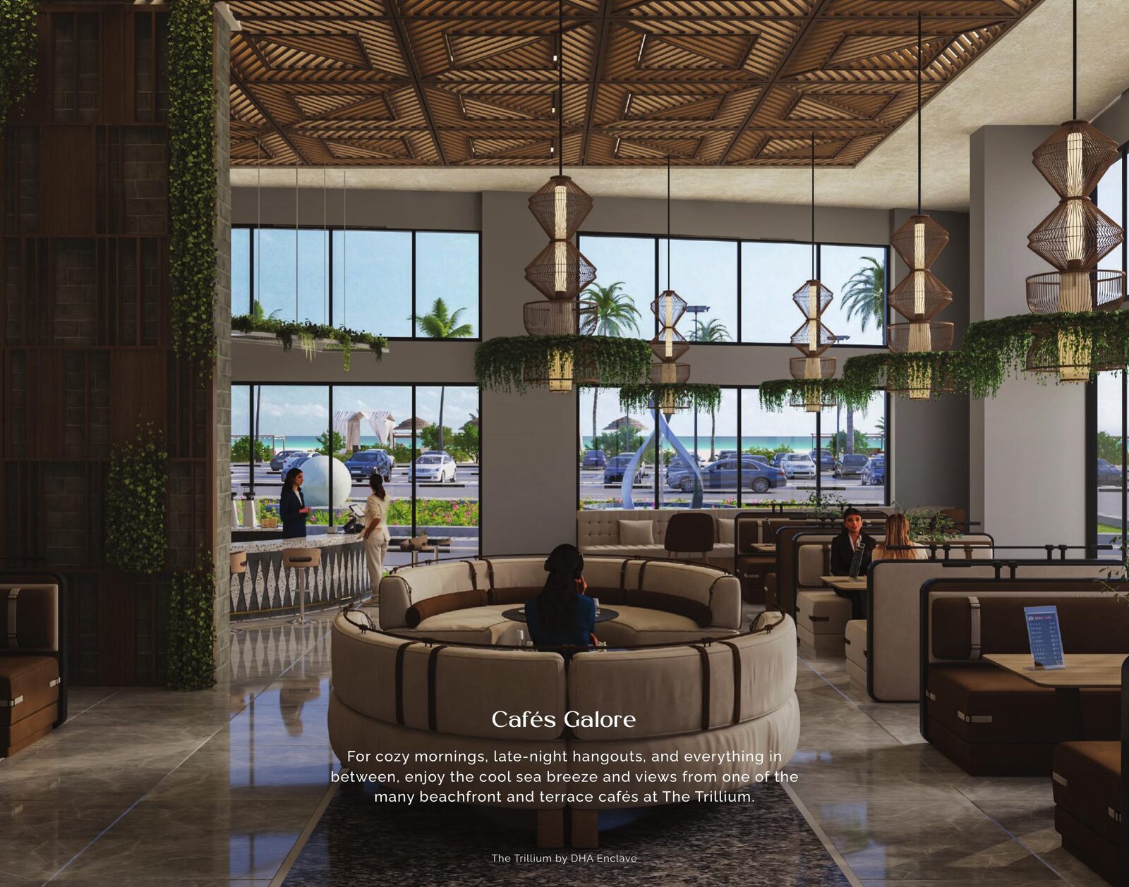 Beachfront café at The Trillium