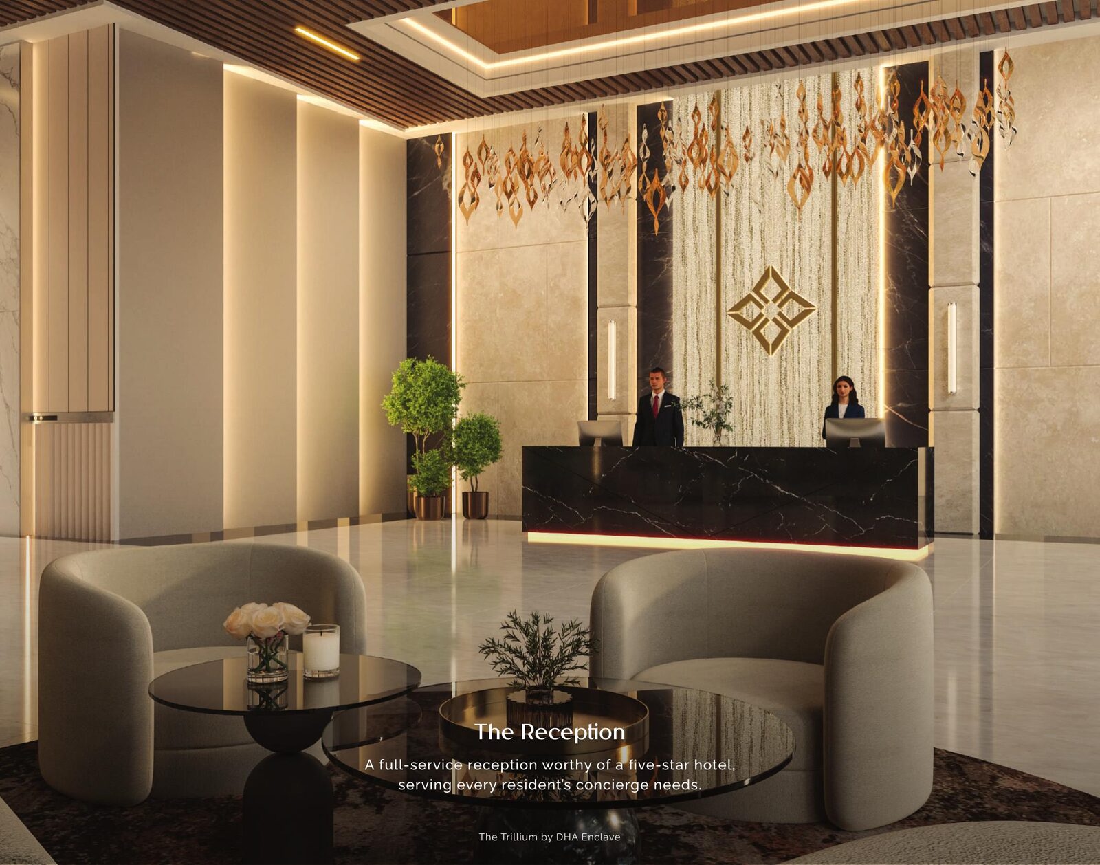 Grand hotel-style reception, The Trillium